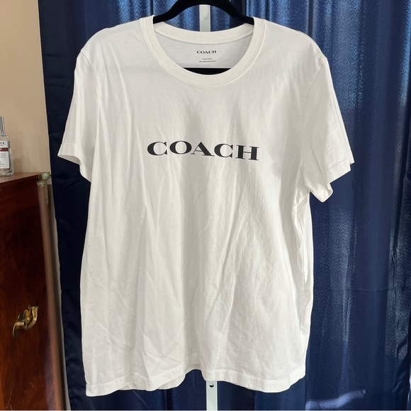 Coach Tops - Coach logo white T shirt size XL NWOT